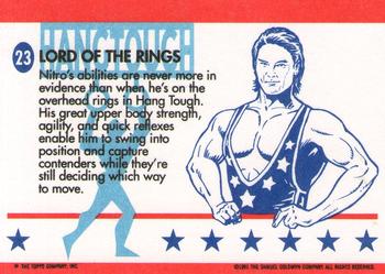 1991 Topps American Gladiators #23 Lord of the Rings Back